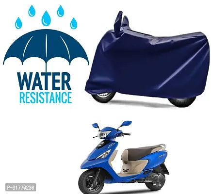 Splendid Waterproof Polyester Two Wheeler Cover Suitable For TVS Scooty Zest 110 Bikes-thumb0