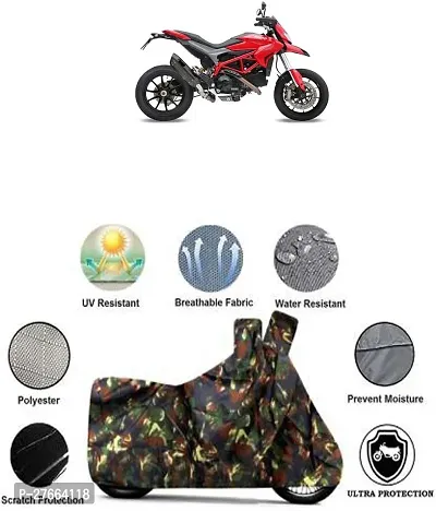 Stylish Multicoloured Polyester Ducati Hyperstrada Bike Cover