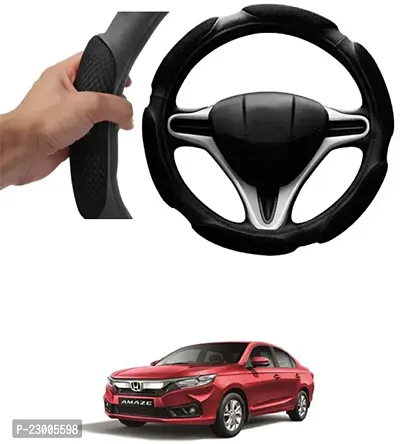 Car Better Grip Black Steering Wheel Cover (Slip-in) For Honda Amaze 2019