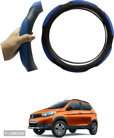 RONISH Car Steeing Cover/Black,Blue Steering Cover For Tata Tiago NRG