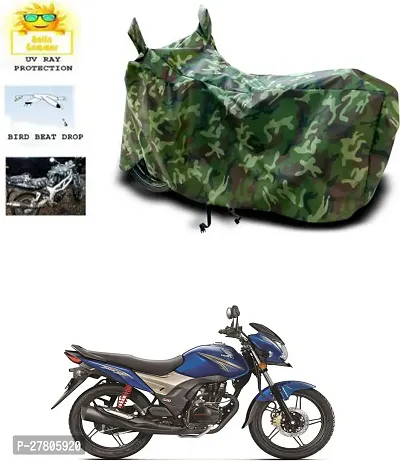 Designer Bike Body Cover Jungle Green For Honda Cb Shine Sp