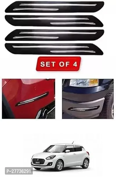 Protective Silicone Car Bumper Protector Guard For Maruti Suzuki Swift-Pack Of 4-thumb0