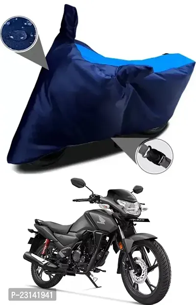 RONISH Waterproof Two Wheeler Cover (Black,Blue) For Honda SP 125_t75-thumb0