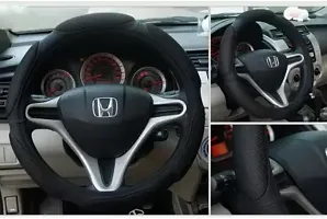 Car Better Grip Black Steering Wheel Cover (Slip-in) For Honda Amaze 2019-thumb2