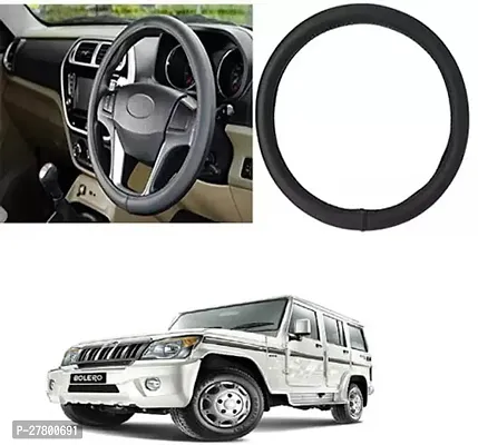 Designer Car Steering Cover Round Black For Mahindra Bolero