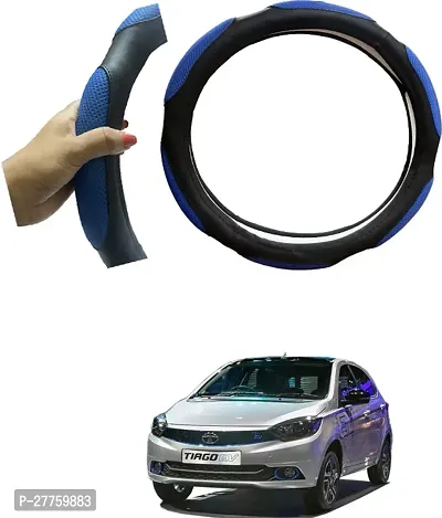 Car Steering Cover Blue 6G Heat Resistant For Tata Tiago Ev