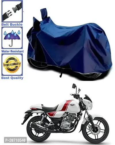 RONISH Waterproof Bike Cover/Two Wheeler Cover/Motorcycle Cover (Navy Blue) For Bajaj V15-thumb0