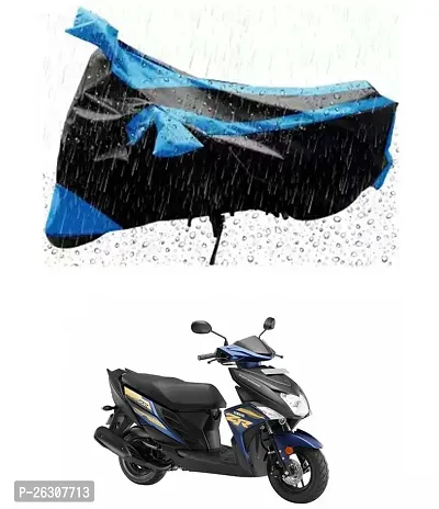 RONISH Two Wheeler Cover (Black,Blue) Fully Waterproof For Yamaha Ray ZR-thumb0