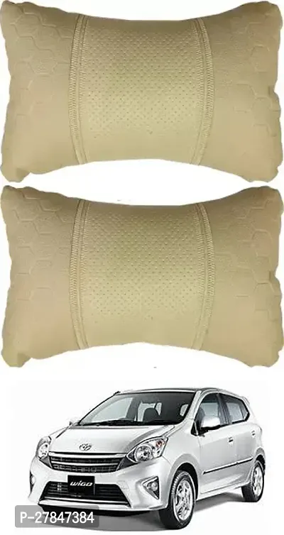 Stylish Car Neckrest Pillow Football Design Beige For Toyota Wigo