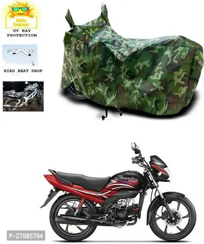 Designer Bike Body Cover Jungle Green For Hero Passion Pro