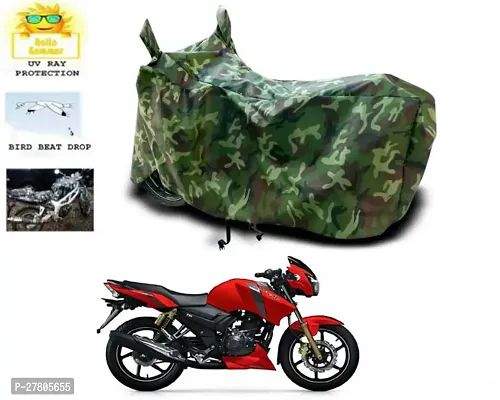 Designer Bike Body Cover Jungle Green For Tvs Apache Rtr 160-thumb0