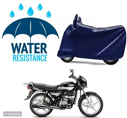 Classic Plain Two Wheeler Cover Blue For Hero Splendor