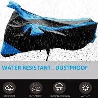 RONISH Two Wheeler Cover (Black,Blue) Fully Waterproof For Bajaj Platina 125-thumb2