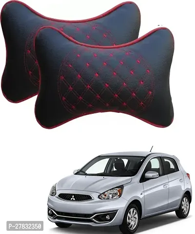 Stylish Car Neckrest Pillow Diamond Print Black For Mitsubishi Mirage