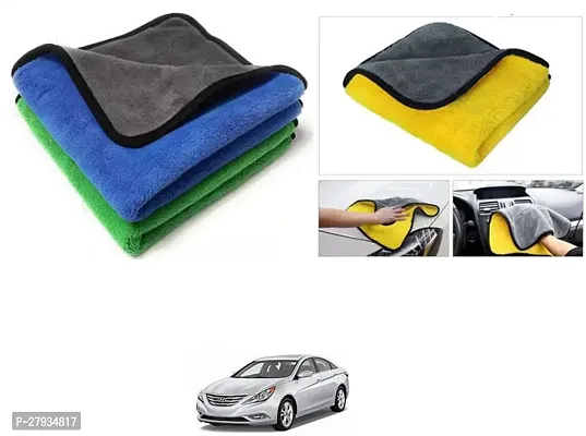 Car Cleaning Microfiber Cloth Pack Of 2 Multicolor For Hyundai Sonata Transform