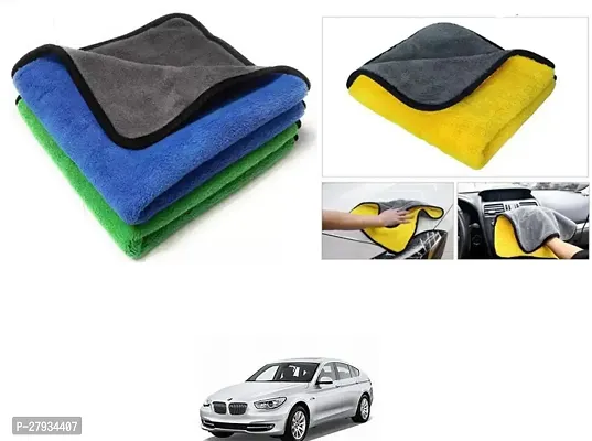 Car Cleaning Microfiber Cloth Pack Of 2 Multicolor For BMW 5 Series-thumb0