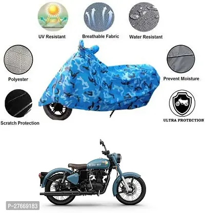 Water Resistant Polyester Bike Cover For Royal Enfield Classic 350 Signals