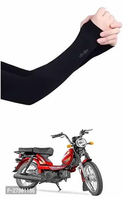 Stylish Breathable and Stretchable Arm Sleeve With Thumb Hole For TVS XL 100-thumb0