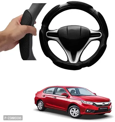 Car Better Grip Black Steering Wheel Cover (Slip-in) For Honda Amaze