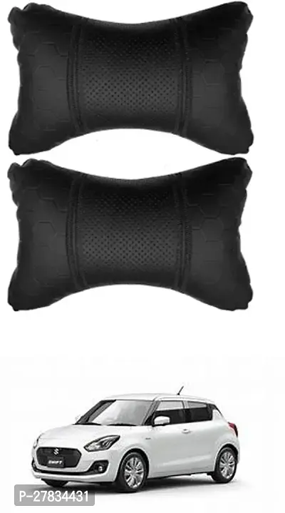 Comfortable Car Neckrest Pillow Black Football Design For Maruti Suzuki Swift