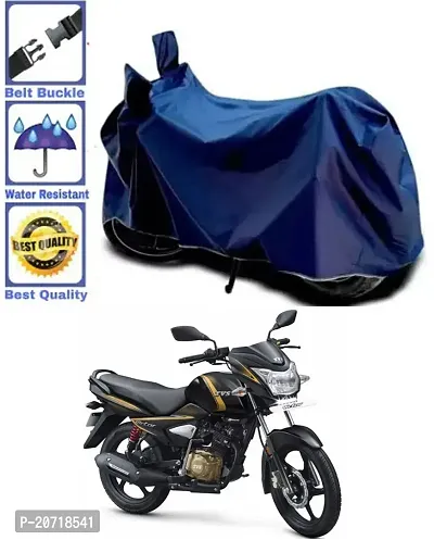 RONISH Waterproof Bike Cover/Two Wheeler Cover/Motorcycle Cover (Navy Blue) For TVS Victor