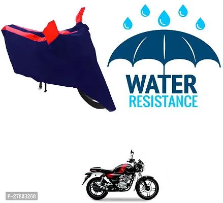 Designer Bike Body Cover Red And Blue For Bajaj V12