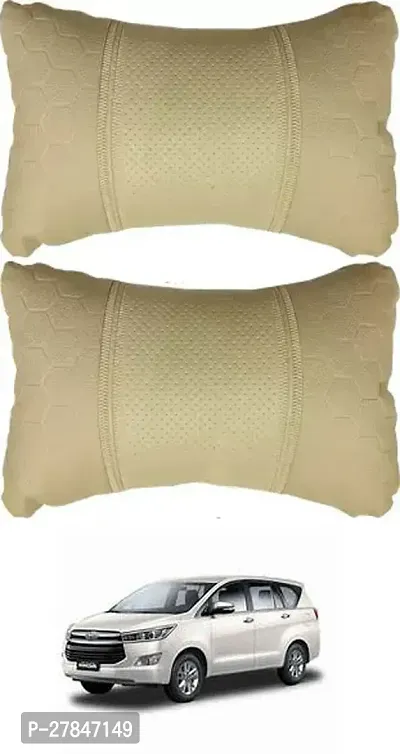 Stylish Car Neckrest Pillow Football Design Beige For Toyota Innova