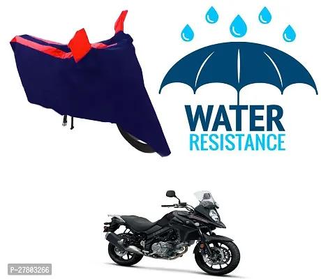 Designer Bike Body Cover Red And Blue For Suzuki V Strom 650