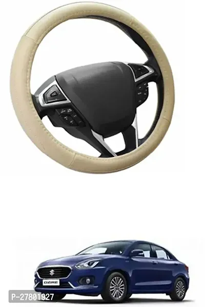 Designer Car Steering Cover Round Beige For Maruti Suzuki Swift Dzire