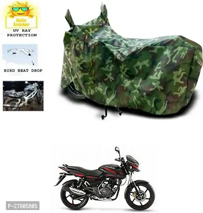 Designer Bike Body Cover Jungle Green For Bajaj Pulsar 150-thumb0