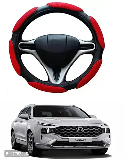 Car Steering Cover Red Black 6G Better Grip For Hyundai Santa Fe Facelift