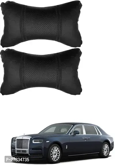 Comfortable Car Neckrest Pillow Black Football Design For Rolls Royce Phantom Viii