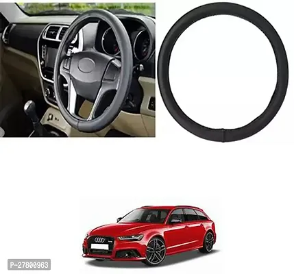 Designer Car Steering Cover Round Black For Audi Rs6