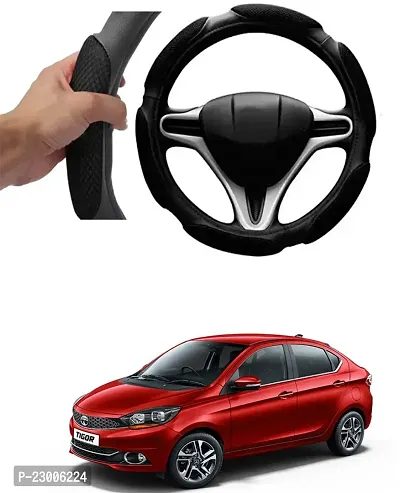 Car Better Grip Black Steering Wheel Cover (Slip-in) For Tata Tigor Facelift