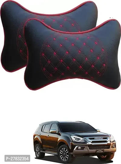 Stylish Car Neckrest Pillow Diamond Print Black For Isuzu MU-X