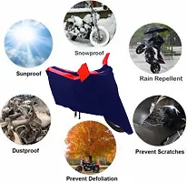 Designer Bike Body Cover Red And Blue For Royal Enfield Battle Green-thumb1