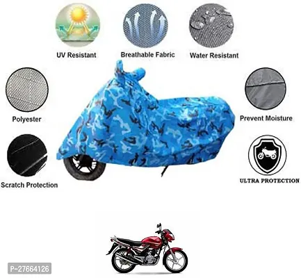 Stylish Blue Polyester Yamaha Libero Bike Cover