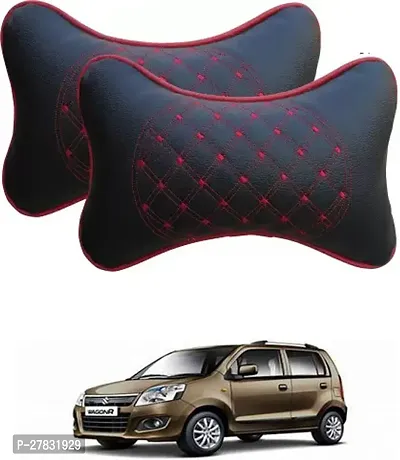 Stylish Car Neckrest Pillow Diamond Print Black For Maruti Suzuki WagonR