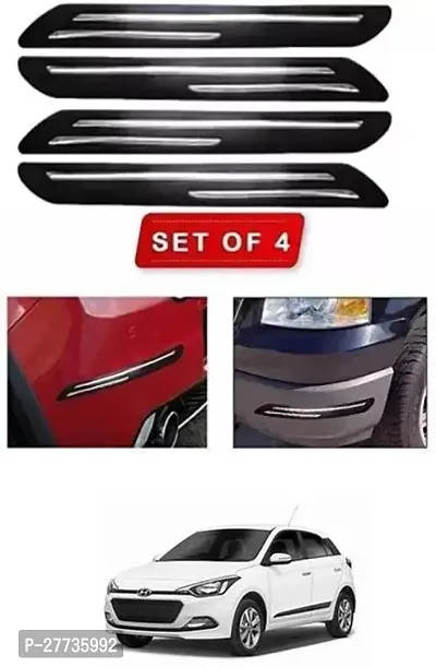 Protective Silicone Car Bumper Protector Guard For Hyundai Elite i20-Pack Of 4-thumb0