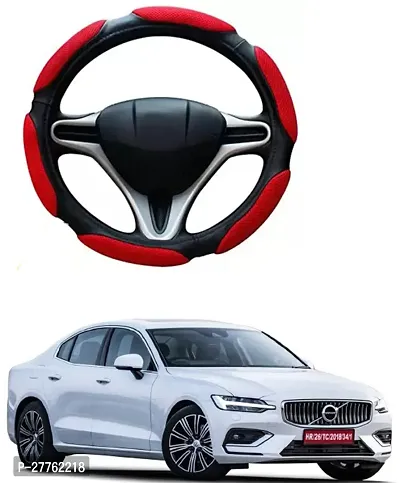 Car Steering Cover Red Black 6G Better Grip For Volvo S60 Facelift