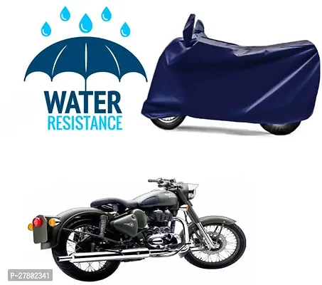 Designer Bike Body Cover Navy Blue For Royal Enfield Battle Green