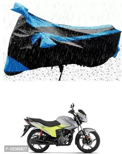 RONISH Two Wheeler Cover (Black,Blue) Fully Waterproof For Hero MotoCorp Glamour