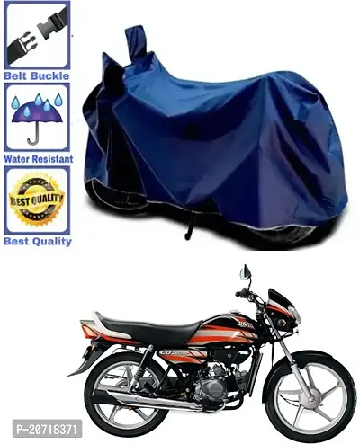 RONISH Waterproof Bike Cover/Two Wheeler Cover/Motorcycle Cover (Navy Blue) For Hero CD deluxe