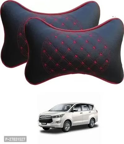 Stylish Car Neckrest Pillow Diamond Print Black For Toyota Innova-thumb0