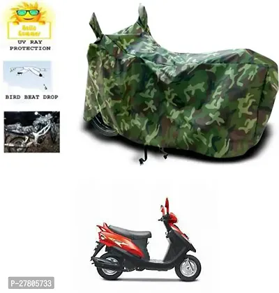 Designer Bike Body Cover Jungle Green For Mahindra Flyte