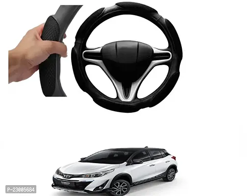 Car Better Grip Black Steering Wheel Cover (Slip-in) For Toyota CROSS