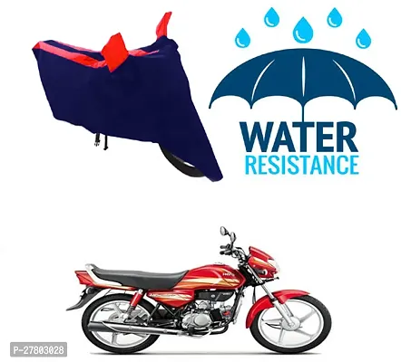 Designer Bike Body Cover Red And Blue For Hero Hf