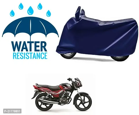 Splendid Waterproof Polyester Two Wheeler Cover Suitable For TVS Star City Bikes-thumb0