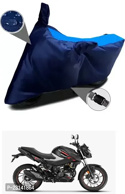 RONISH Waterproof Two Wheeler Cover (Black,Blue) For Hero Xtreme 160 R_t3