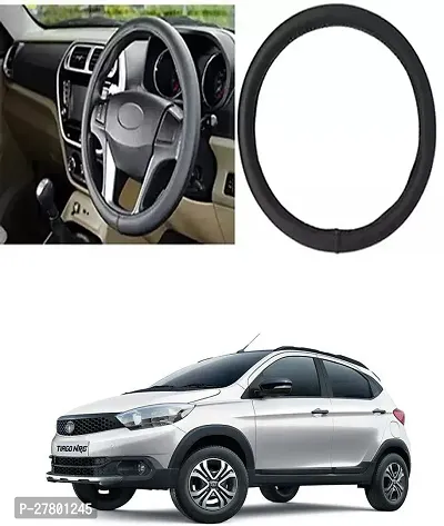 Designer Car Steering Cover Round Black For Tata Tiago Nrg